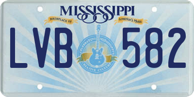 MS license plate LVB582
