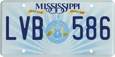 MS license plate LVB586