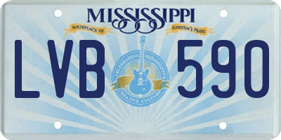 MS license plate LVB590