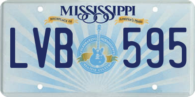 MS license plate LVB595