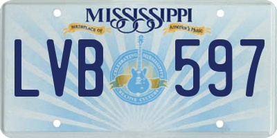 MS license plate LVB597