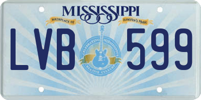 MS license plate LVB599