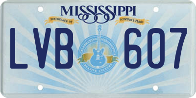 MS license plate LVB607