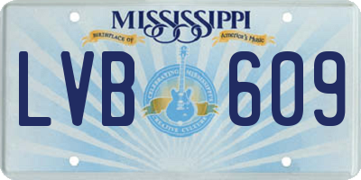 MS license plate LVB609