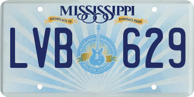 MS license plate LVB629