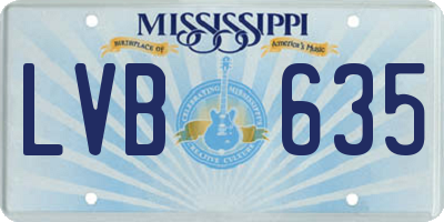 MS license plate LVB635