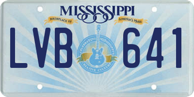 MS license plate LVB641