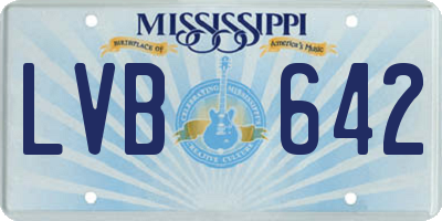 MS license plate LVB642