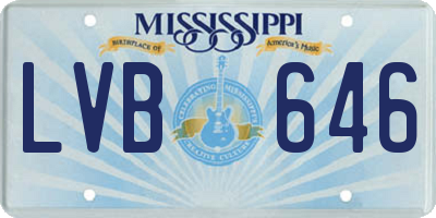MS license plate LVB646