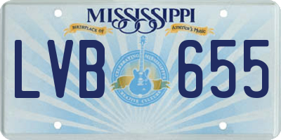 MS license plate LVB655