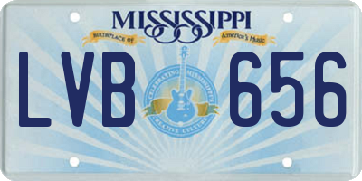 MS license plate LVB656