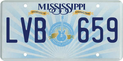MS license plate LVB659