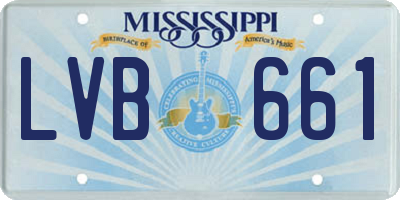 MS license plate LVB661