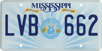 MS license plate LVB662