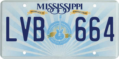 MS license plate LVB664
