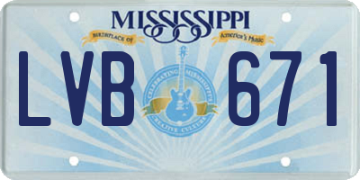 MS license plate LVB671