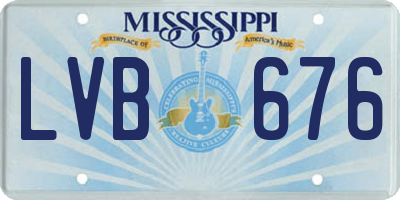 MS license plate LVB676