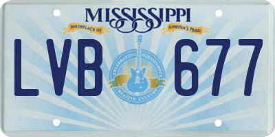 MS license plate LVB677