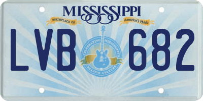 MS license plate LVB682