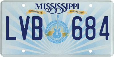 MS license plate LVB684