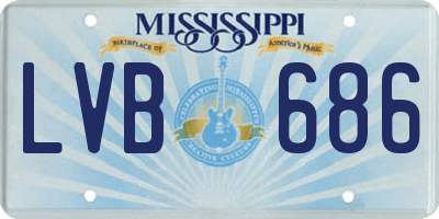 MS license plate LVB686