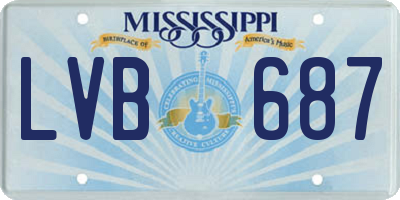 MS license plate LVB687