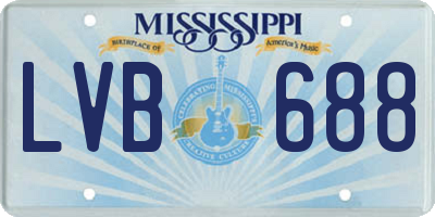 MS license plate LVB688