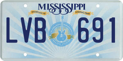 MS license plate LVB691