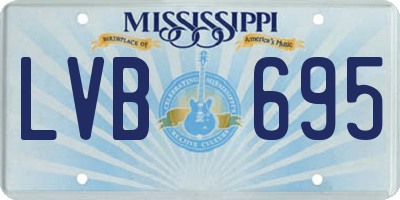 MS license plate LVB695