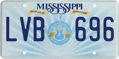 MS license plate LVB696