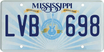 MS license plate LVB698