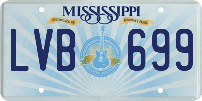 MS license plate LVB699