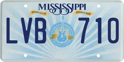 MS license plate LVB710