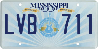 MS license plate LVB711