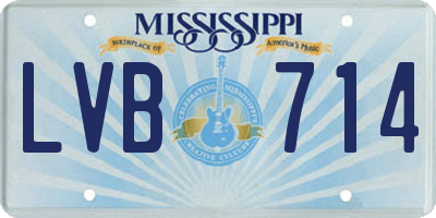 MS license plate LVB714