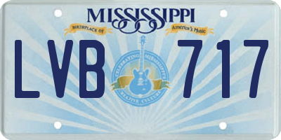 MS license plate LVB717