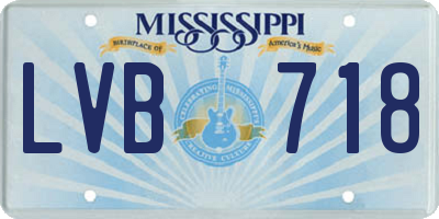 MS license plate LVB718