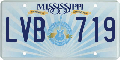 MS license plate LVB719