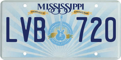MS license plate LVB720