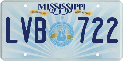 MS license plate LVB722