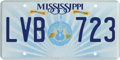 MS license plate LVB723