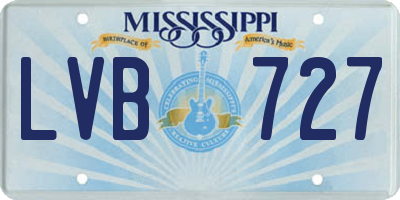 MS license plate LVB727