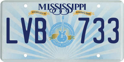 MS license plate LVB733