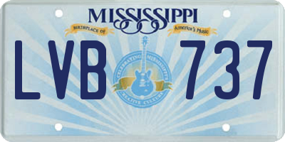 MS license plate LVB737