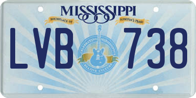 MS license plate LVB738