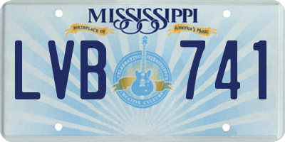 MS license plate LVB741
