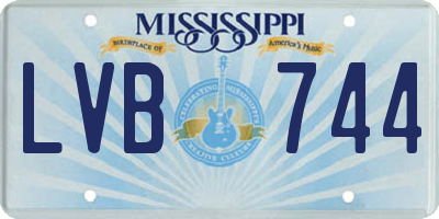MS license plate LVB744