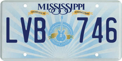MS license plate LVB746