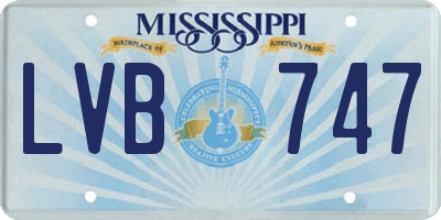 MS license plate LVB747