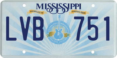 MS license plate LVB751